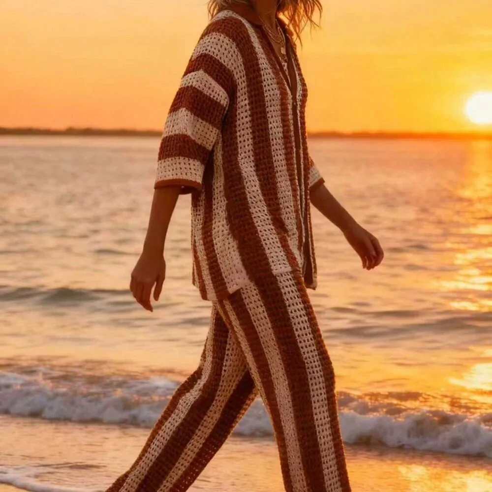 Multicolor Casual Women's Holiday 2-Piece Set_2